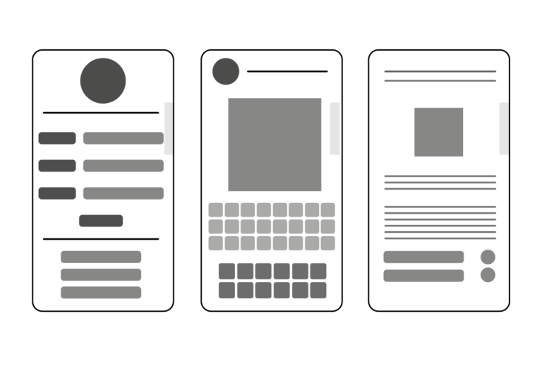 wireframe de l'application xpress